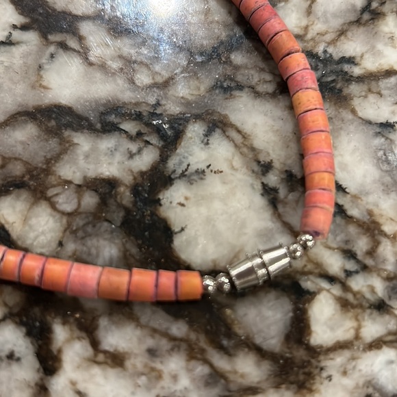 Dyed Wood Disc Bead Long Necklace - Picture 9 of 16